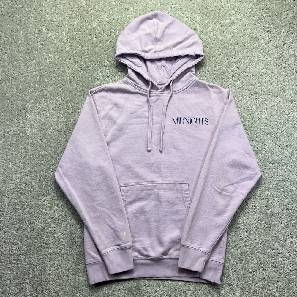 Taylor Swift Midnights Hoodie Womens S Lavender Pink 13 Songs Merch Tour Swiftie